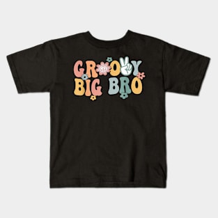 Groovy Big bro Retro Brother Matching Family 1st Birthday Kids T-Shirt